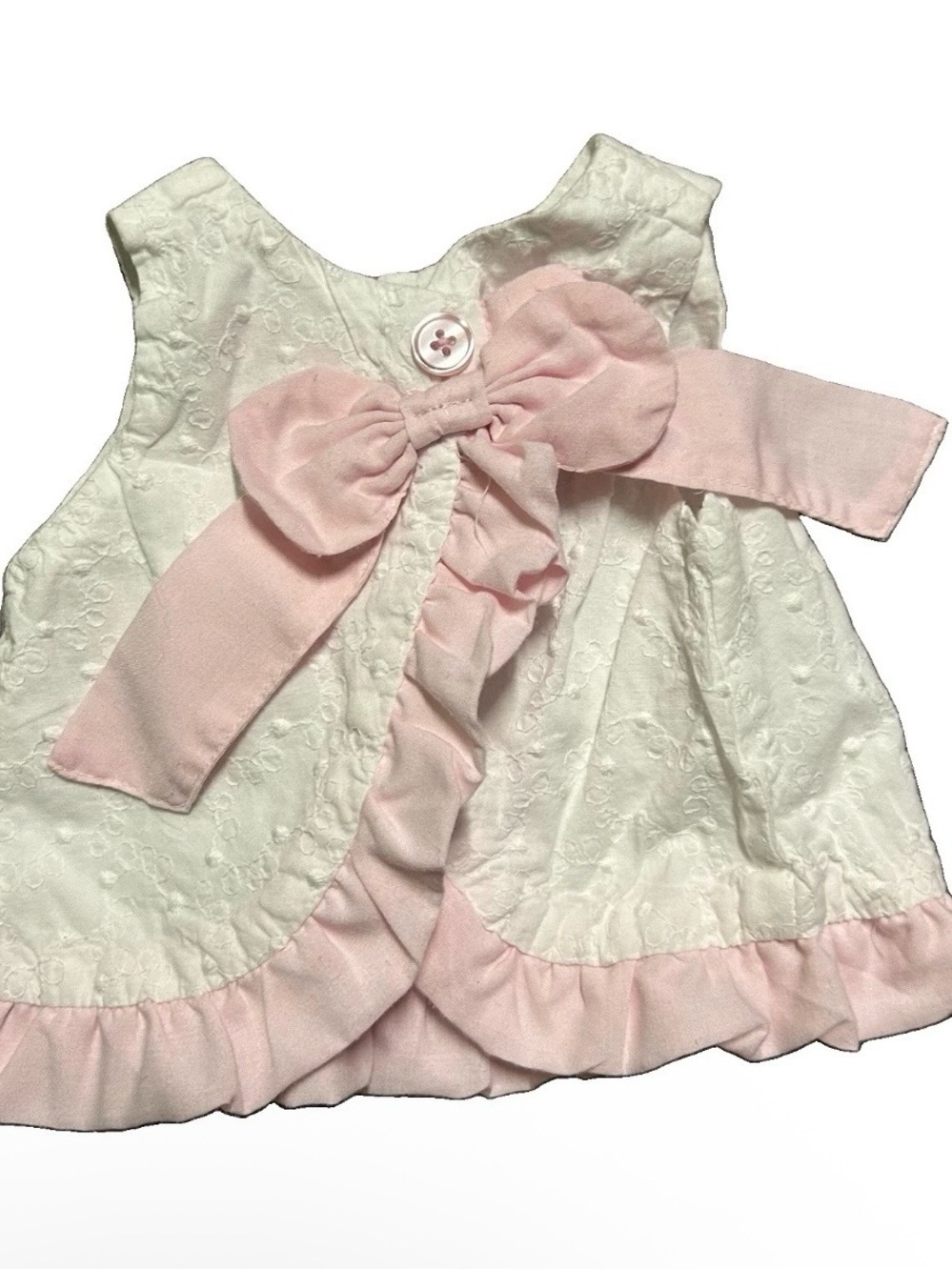 Baby Girl Ruffle Butts Pink White Summer Outfit Size 0-3 Months - Picture 3 of 5